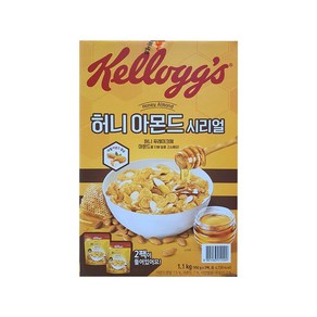 켈로그 허니아몬드 시리얼 1100g (550g x 2입), 550g, 2개