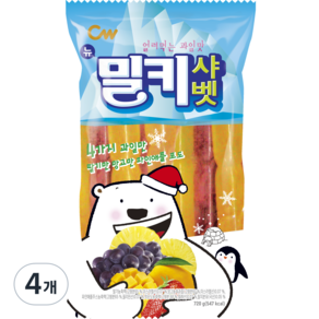 청우 뉴 밀키샤벳, 4개, 720g