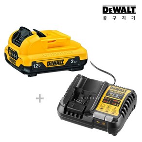 디월트 12V (10.8V) 2.0Ah 리튬이온 배터리 DCB127 + DCB1104 4A 고속 리튬이온 충전기, 1개