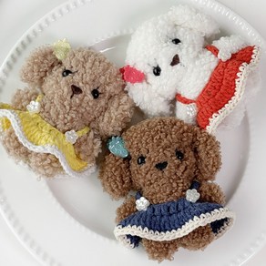 [hand made] fuits puppy 후르츠 퍼피 뽀글이 강아지 키링 3colos 가방고리 열쇠고리 가방 악세사리