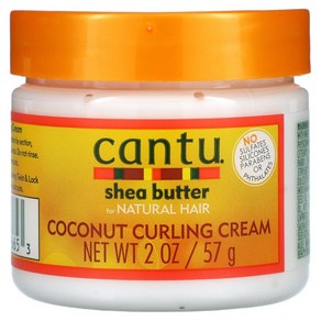 Cantu 두피 케어 자연스러운 모발용 시어버터 코코넛 컬링 크림 57g(2oz), 57g, 1개