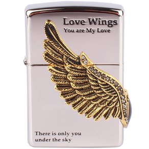 ZIPPO 지포라이터 LOVE WINGS 2 NI 오일포함