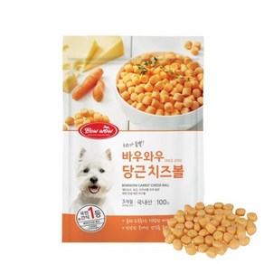 생활모음 바우당근 치즈볼 100g 강아지 간식, 1개