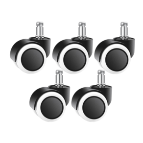 리리팩토리 우레탄 의자바퀴 저소음 11mm 바퀴교체, 5개, 블랙+화이트