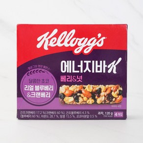 [메가마트]농심 켈로그 에너지바K 베리앤넛 120G, 1개