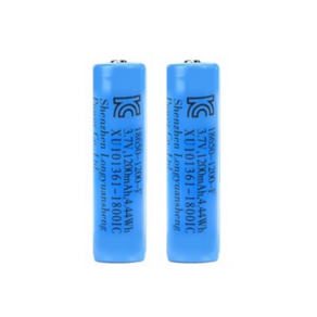 18650 1200mAh 충전식 배터리 리튬이온 보호회로 충전지 건전지, 2개, 2개입