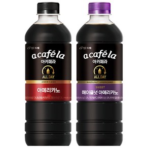 아카페라 올데이 1L x 4개(아메리카노2개+헤이즐넛2개)/대용량 커피/무료배송, (아메리카노2+헤이즐넛2), 4개