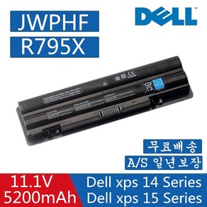 DELL XPS14 노트북 배터리 Dell 배터리 XPS 15D P12G P09E JWPHF P11F, 1개