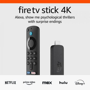 150만 편 이상의 영화와 TV 에피소드가 포함된 Amazon Fie Stick 4K 스트리밍 장치 WiFi 6 무료 시청 및 라이브 지원