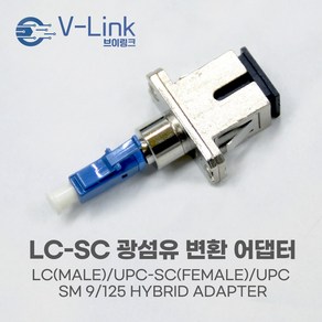 LC(수)-SC(암) 광섬유 하이브리드 어댑터, 1개