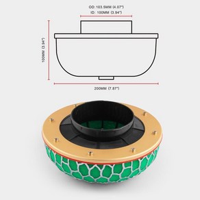 자동차 오토바이 에어필터 엔진 에어컨 필터 원형 버섯 자동차 공기 필터 클리너 흡입구 적합 슈퍼 파워, Geen 100MM, 1개