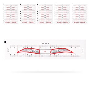 제시 눈썹틀 디자인 스티커, 여자 아치형 50매입, 50개