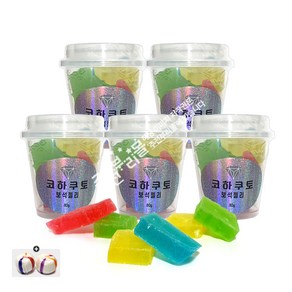 코하쿠토 보석젤리(80g) x 5통+자색옥춘사탕 20g 번들세트, 1세트, 400g