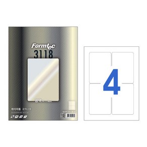 폼텍 LA-3118 레이저 광택 라벨 20매, 1개