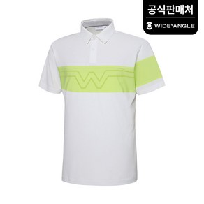 [와이드앵글 공식] [골프] 남성 CO 유로피언 보더라인 웰딩 티셔츠 M WMM23221W2