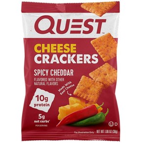 Quest Nutrition Cheese Crackers Spicy Cheddar Blast 10g of Protein Low Carb Made with Real Chees