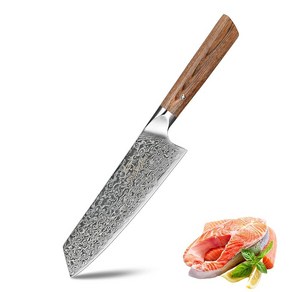 Nanfang Bothes 17.5cm 부엌칼 산토쿠 부엌칼 다마스커스+VG10 67층 칼날 건너, 1개