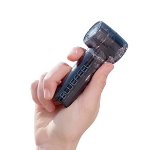 블루필 미니 제트 파우치 휴대용 미니 핸디 손선풍기, 클리어 블랙
