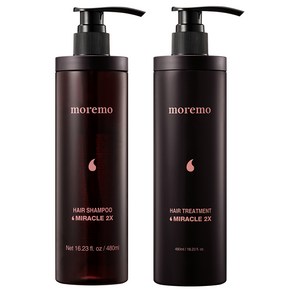 모레모 미라클 2X 단백질 헤어 샴푸 480ml + 헤어 트리트먼트 480ml