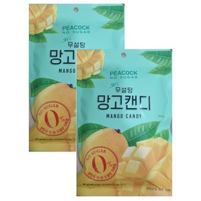 피코크 NO SUGAR 무설탕 망고맛 캔디 MANGO CANDY 80g x 2개 총 160g