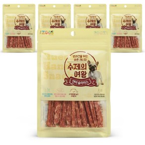 수제의여왕 강아지 육포간식, 연어슬라이스, 70g, 5개