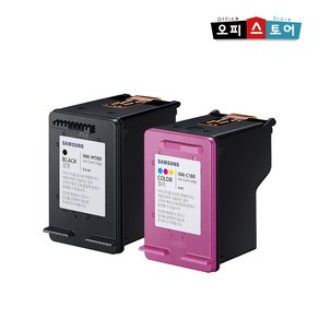 삼성 정품 INK-M180 C180 SET 잉크 SL-J1660 J1663 J1665 [사은품 증정] 번들잉크, M180+C180 [검정+컬러]-번들, 1세트