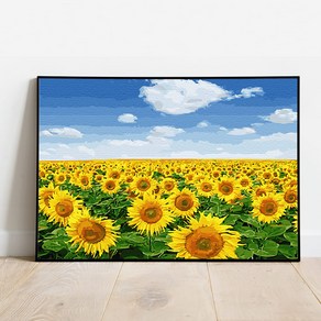 플레이어바웃 DIY 청화한 해바라기 명화그리기 세트 유화 40 x 50, 청화한 해바라기 (MG033), 1개