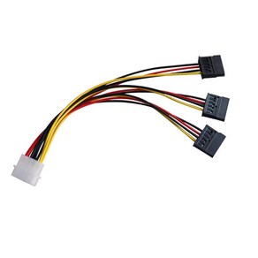 SATA 4PIN 전원 어댑터 라인 3 SATA에서 IDE 4PIN 전력 확장 케이블 확장, 1개