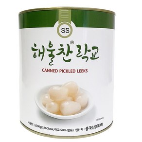 해울찬 락교 2S 3kg X 6통 1박스 [원터치 캔락교 삼도식품]