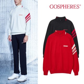 고스피어 GOSPHERES MAN STRIPE HALF ZIP UP SWEATER_PM2WNT38