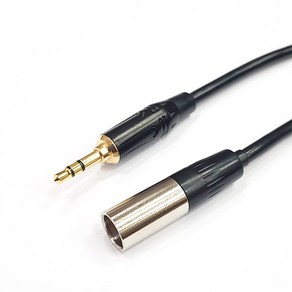 MINI XLR 3핀(수)-3.5 스테레오 0.5M 제작케이블(우성텔레콤), 1개