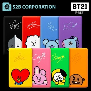 보조배터리 휴대폰 휴대용 초고속 밧데리 무선 핸드폰 미니 BT21 5000mAh 급속, 코야, 코야