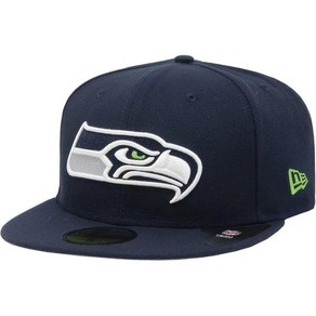 뉴에라 New Ea NFL 59FIFTY 팀 컬러 정통 컬렉션 필드 게임 모자 모자에 장착됨 as1 숫자 숫자7 7eighths 시애틀 시호크스, 단일사이즈, 1개