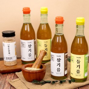 단1회 착유 통깨 100% 고소한 참기름 350ml +들기름 350ml, 2개