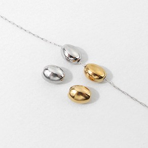 싼비즈 [8-039-16]써지컬스틸 펜던트 콩알통과형 9.4x7.8mm 1개