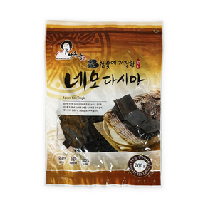 그린안옥남 참숯에 보관한 완도 네모다시마 200g, 1개