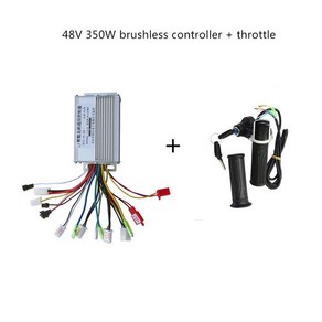 전기자전거 스쿠터 액세서리 모터 브러시리스 컨트롤러 및 스로틀 트위스트 36V 48 350W, 2.48V 350W