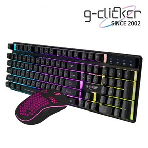 지클릭커 사무용 저소음 게이밍 멤브레인 USB 마우스키보드합본 GMK-270X 블랙