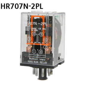 HR707N-2PL 카콘릴레이 HR707-2PL 전압220V KACON 8핀릴레이, HR707N-2PL 220V, 1개