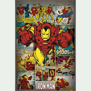 MAXI Poster 포스터 61x91 - 아이언맨 Iron Man retro