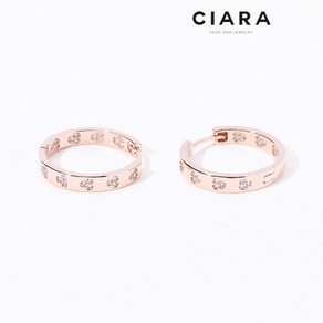 CIARA 14K Saviano 뜨레스톤하트 원터치 귀걸이(GoldPlated)