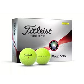 아쿠쉬네트코리아 2025년 NEW 타이틀리스트 PRO V1 V1X 골프공, 2023년 PRO V1X 옐로우, 1개, 12개입