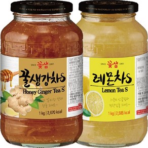 꽃샘 꿀생강차S 1kg+레몬차S 1kg, 1kg, 2개, 1개입