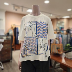 BCBG 니스 PRINT BL 티셔츠 _ B4C7B414 13 [IVORY]