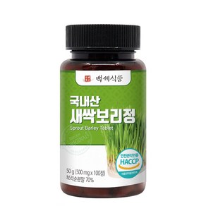 새싹 보리 정 국내산 새싹보리 분말 가루 정 식약처 인증 HACCP 영양제 100정 + 사은품 증정, 1개