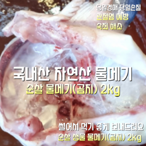 [산지직송] 국내산 자연산 동해안 남해안 손질 생물 물메기 곰치 순살만 2kg 1박스