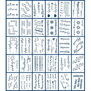 타투스티커 헤나 문신 레터링 오래가고 빛반사 없는 타투