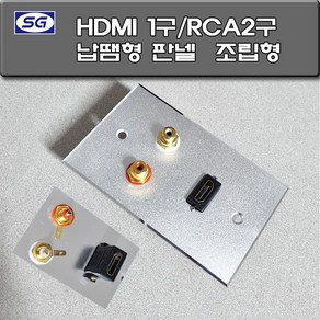 신길전자 벽부판넬 알루미늄 플레이트 70 X 115 HDMI1구-RCA 2구 납땜형 조립형 판넬 완성품, 벽부판넬  HDMI1구- RCA 2구 납땜형 완제품, 1개