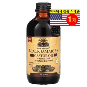 Okay Pue Natuals 모발 두피 관리 블랙 자메이카 캐스터 오일 오리지널 헤어 트리트먼트, 1개, 118ml