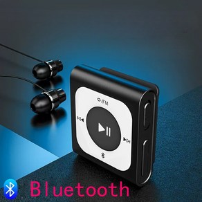 MP4플레이어 MP3플레이어 RUIZU X66 스포츠 MP3 블루투스 미니 스피커, 2.BlackWithBluetooth - 16GB, 블랙WithBluetooth_기타